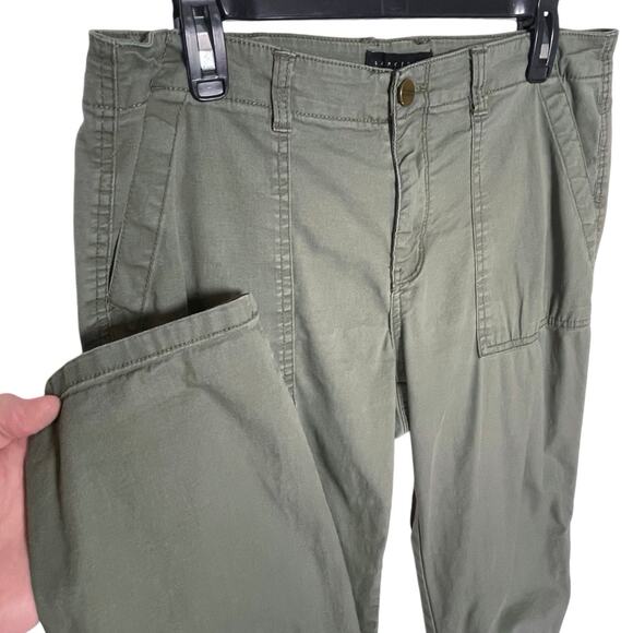 SANCTUARY Women’s Utility Patch Pocket Olive Green Chino Pant - Picture 2 of 5